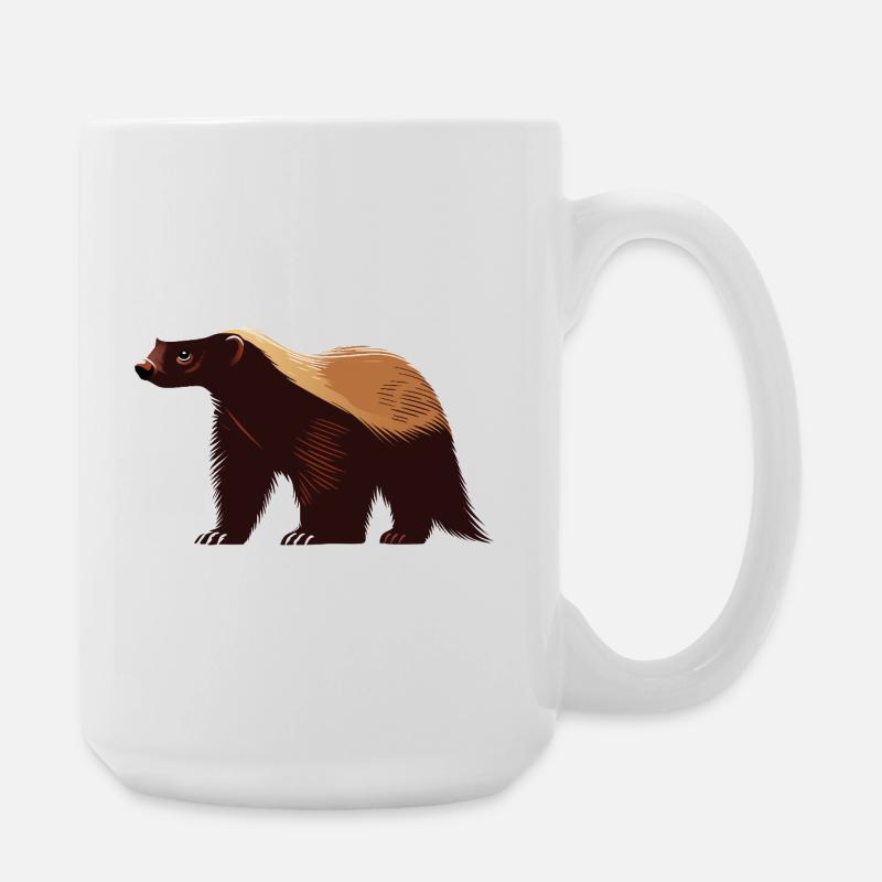 Honigdachs - Große Tasse 440 ml - Weiß