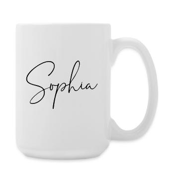 Sophia / Handwriting Design - Large Mug 440 ml - white - Right