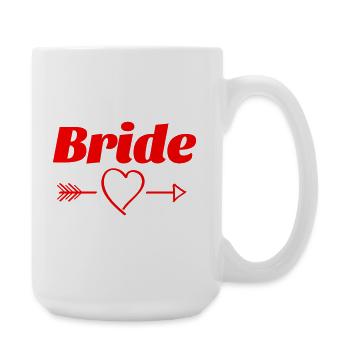Bridal Heart Arrow Design - Large Mug 440 ml - white - Right