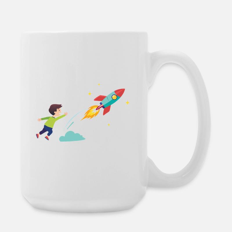 Kid Rocket Launch Adventure - Grande tasse 440 ml - blanc