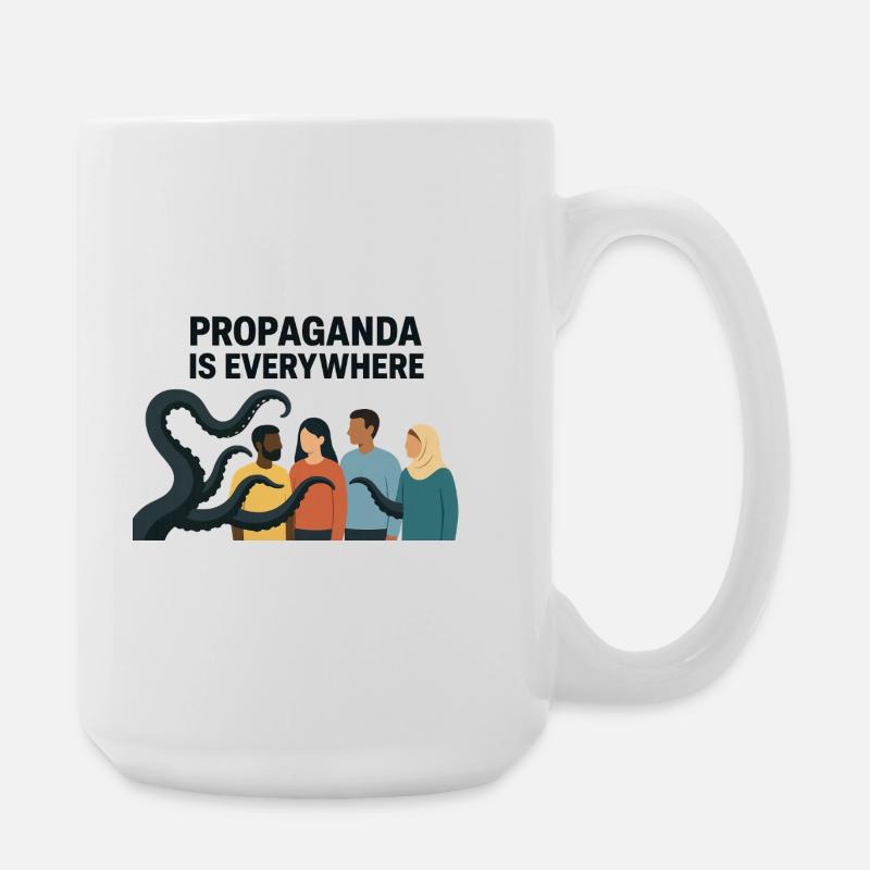 Propaganda Ist Überall Vielfaltsbild - Große Tasse 440 ml - Weiß