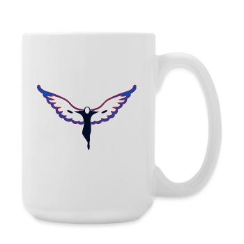 Wing Hero Silhouette - Large Mug 440 ml - white - Right