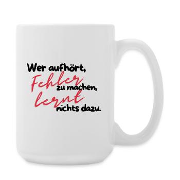 Les erreurs enseignent l’écriture rouge - Grande tasse 440 ml - blanc - Droite