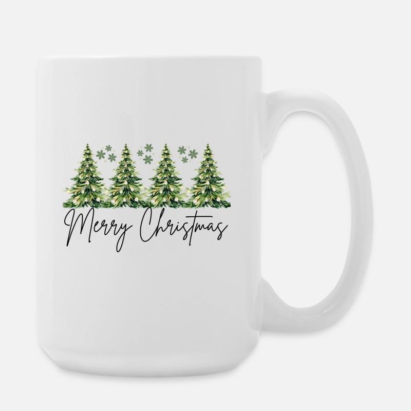 Design de Noël élégant - Grande tasse 440 ml - blanc