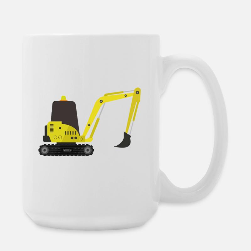 Bagger - Große Tasse 440 ml - Weiß
