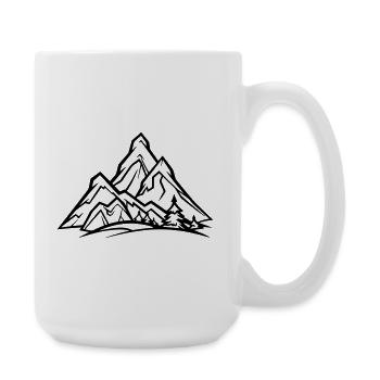 Berge - Große Tasse 440 ml - Weiß - Rechts