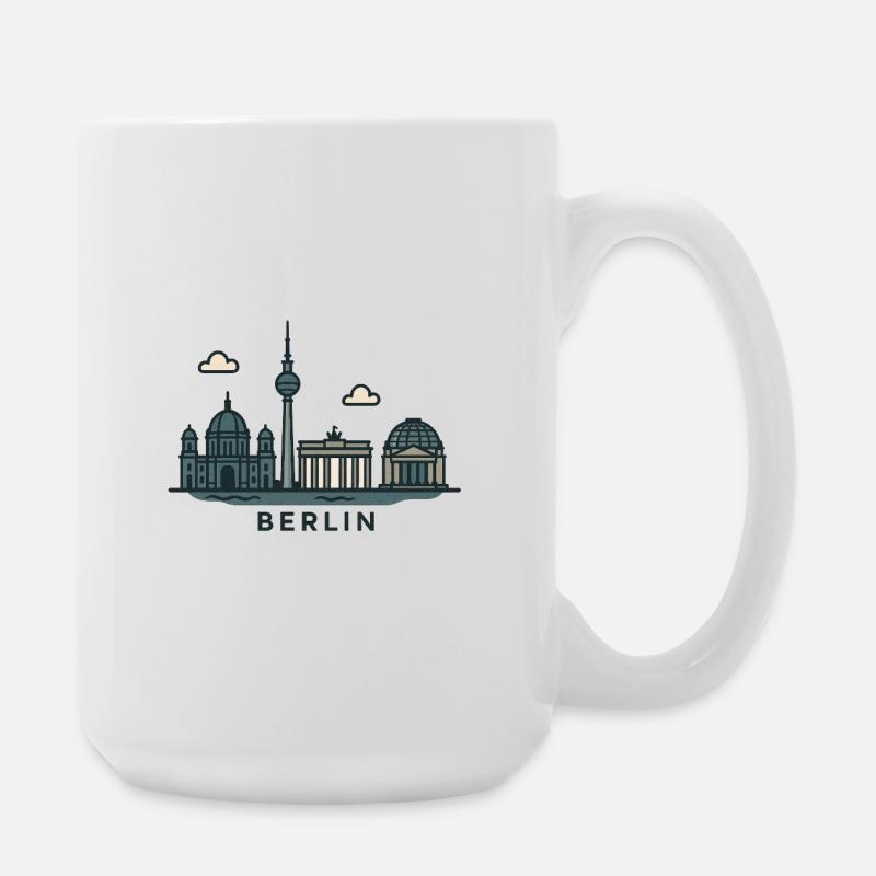 Berliner Skyline  - Große Tasse 440 ml - Weiß