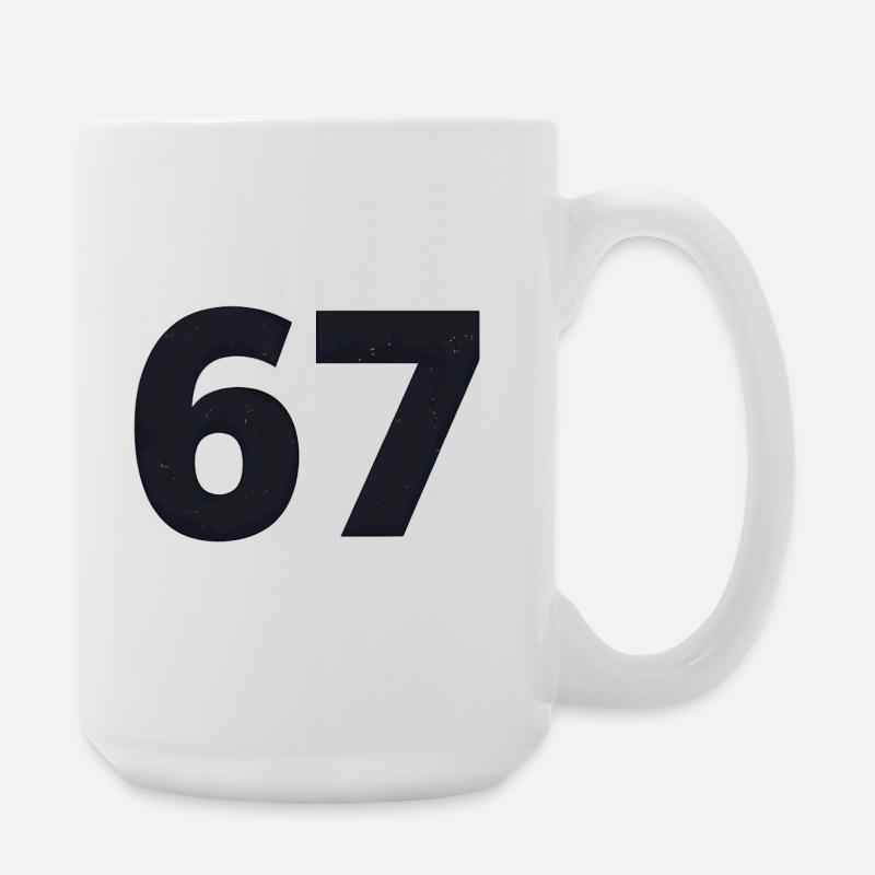67 spricht Jugendsprache - Große Tasse 440 ml - Weiß