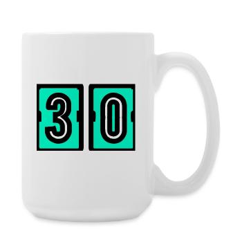 30. 30 ANS. 30e ANNIVERSAIRE. ANNIVERSAIRE 30 ANS. - Grande tasse 440 ml - blanc - Droite