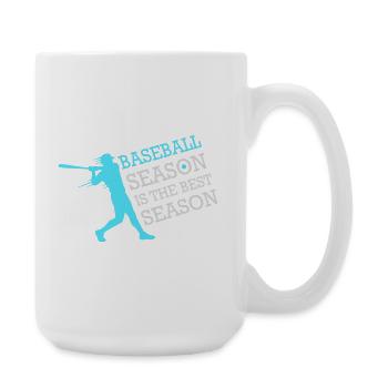 Baseball Season Is The Best Season Fan Game Sports - Large Mug 440 ml - white - Right