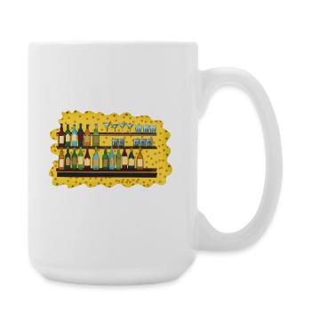 Barregal Cheese Evening Illustration - Large Mug 440 ml - white - Right