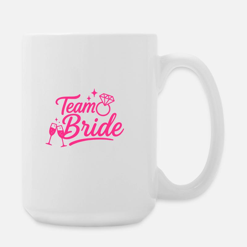 Team Braut Pink Diamond - Große Tasse 440 ml - Weiß