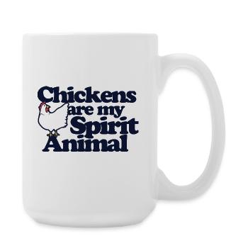 Chickens Are My Spirit Animal - Large Mug 440 ml - white - Right