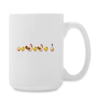 Evolution egg chick hen darwin - Large Mug 440 ml - white - Right