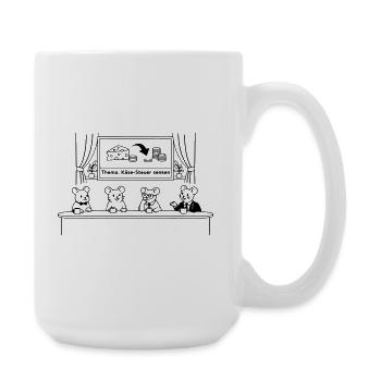 Mouse Mice Cheese Tax Lower - Large Mug 440 ml - white - Right