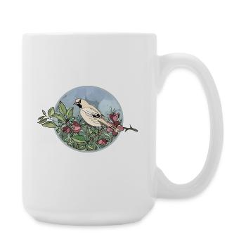 Bunter Vogel - Große Tasse 440 ml - Weiß - Rechts