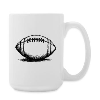 Sportif vintage de balle de football américain - Grande tasse 440 ml - blanc - Droite