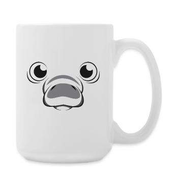Visage de lamantin Kawaii Visage paresseux Costume drôle d’enfant - Grande tasse 440 ml - blanc - Droite
