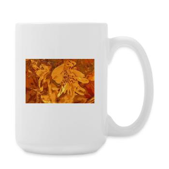 Ochre fantasy - Large Mug 440 ml - white - Right