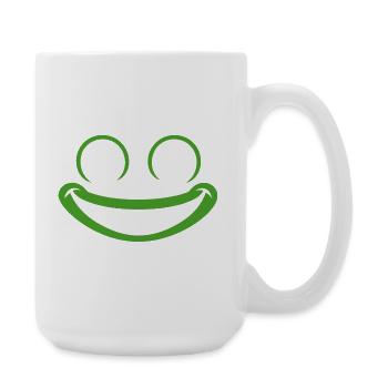 Grenouille | Déguisement de carnaval en costume de grand visage - Grande tasse 440 ml - blanc - Droite