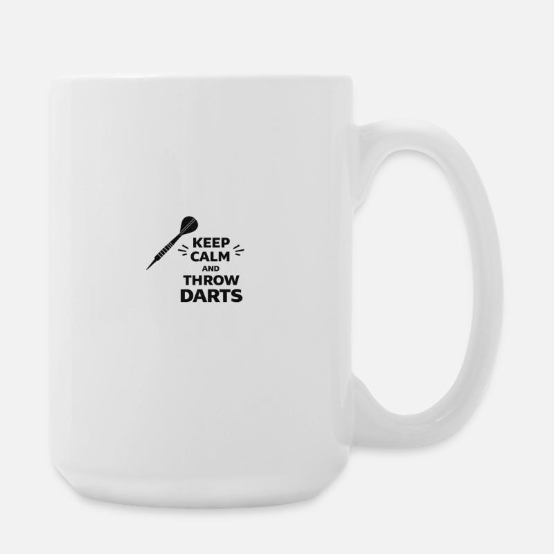 Darts Rest Typography - Large Mug 440 ml - white