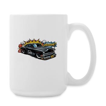 Chevy Bel Air 1954 - American Dream Hot Rod Comic - Large Mug 440 ml - white - Right