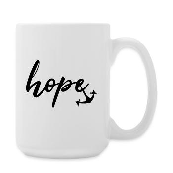 hope Anker by heavenlygoods DESIGN - Große Tasse 440 ml - Weiß - Rechts