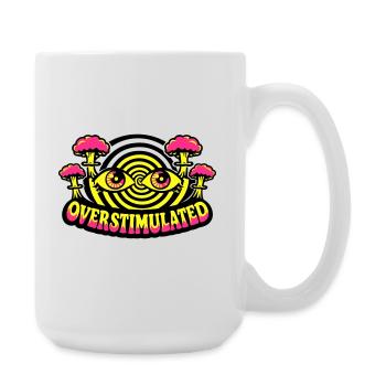 Yeux psychédéliques surstimulés - Grande tasse 440 ml - blanc - Droite