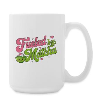 Funny matcha design for matcha lovers - Large Mug 440 ml - white - Right