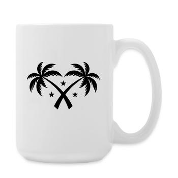 Palme Symbol Insel - Große Tasse 440 ml - Weiß - Rechts