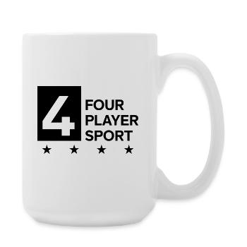 4 Four Player Sport Team Outfit Padel Tennis - Large Mug 440 ml - white - Right