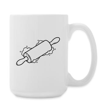 Contour de la farine de rouleau à pâtisserie - Grande tasse 440 ml - blanc - Droite