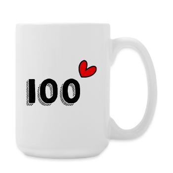 100. 100 ANS. 100e ANNIVERSAIRE. ANNIVERSAIRE 100 - Grande tasse 440 ml - blanc - Droite