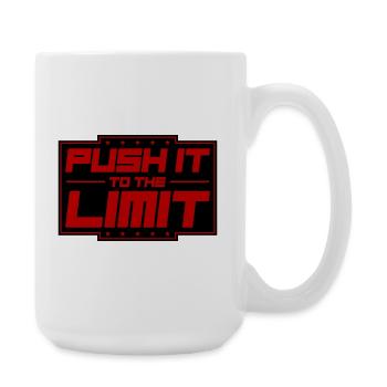 Push It To The Limit - Große Tasse 440 ml - Weiß - Rechts