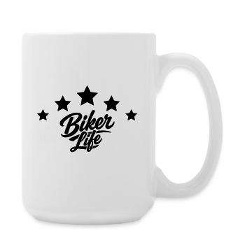 Vie de motard - Grande tasse 440 ml - blanc - Droite