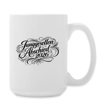 Junggesellen Abschied 2026 Jga - Große Tasse 440 ml - Weiß - Rechts
