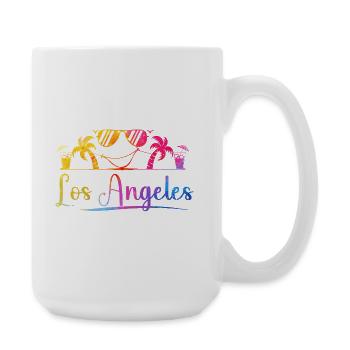Los Angeles Palmen  - Große Tasse 440 ml - Weiß - Rechts