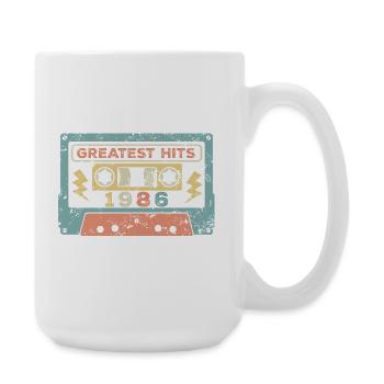 1986 40th Birthday - Large Mug 440 ml - white - Right