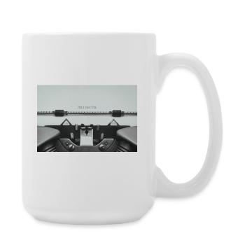 Create Your Story Vintage Typewriter Design - Large Mug 440 ml - white - Right