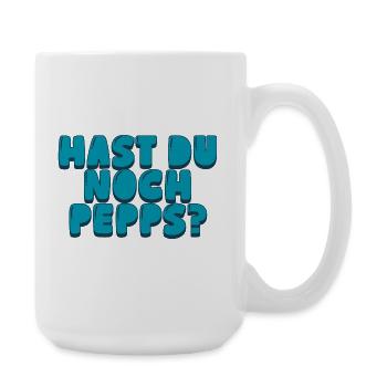 Hast du noch Pepps? - Große Tasse 440 ml - Weiß - Rechts