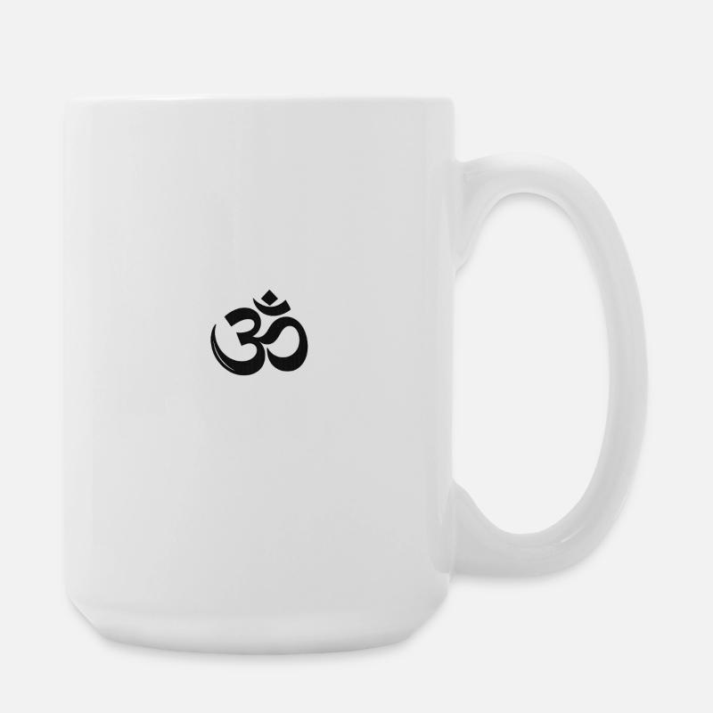 Om Minimalist Silhouette - Große Tasse 440 ml - Weiß