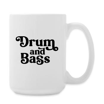 Drum and Bass Bold Typography - Large Mug 440 ml - white - Right