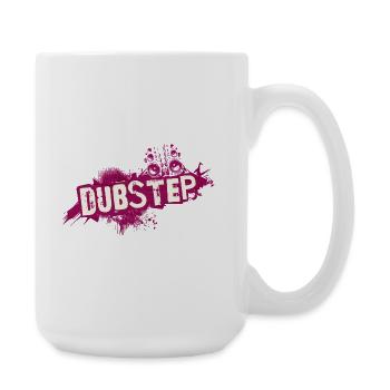 Dubstep-Graffiti-Grunge - Große Tasse 440 ml - Weiß - Rechts