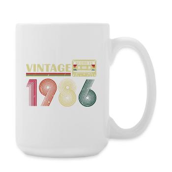 1986 Vintage Rétro Cadeau D'anniversaire - Grande tasse 440 ml - blanc - Droite