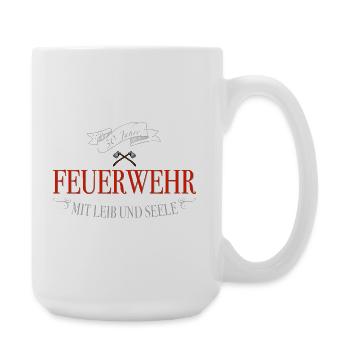 Feuerwehr Leib und Seele 30 Jahre - Große Tasse 440 ml - Weiß - Rechts