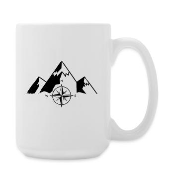 Montagnes Compass Nature Plein Aire - Grande tasse 440 ml - blanc - Droite