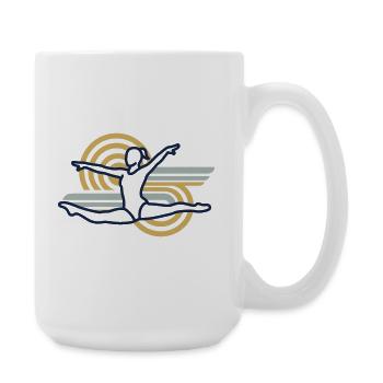 Gymnastics in the solar circle - Large Mug 440 ml - white - Right