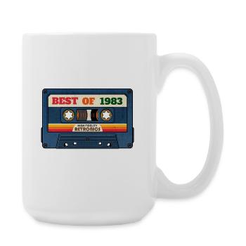 Best of 1983 – Retro Mixtape in Vintage Look - Large Mug 440 ml - white - Right