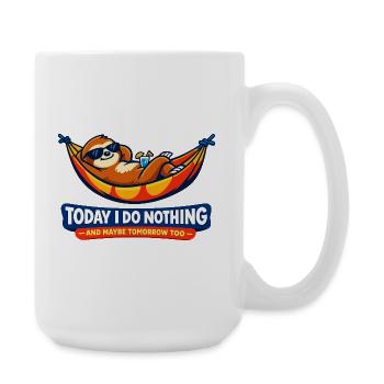 Fauler Tag in der Hängematte - Große Tasse 440 ml - Weiß - Rechts