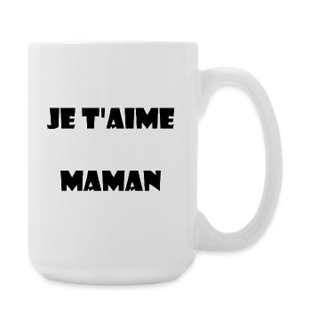 MAMAN. FÊTE DES MÈRES. COEUR. FÊTE. BONNE FÊTE - Grande tasse 440 ml - blanc - Droite